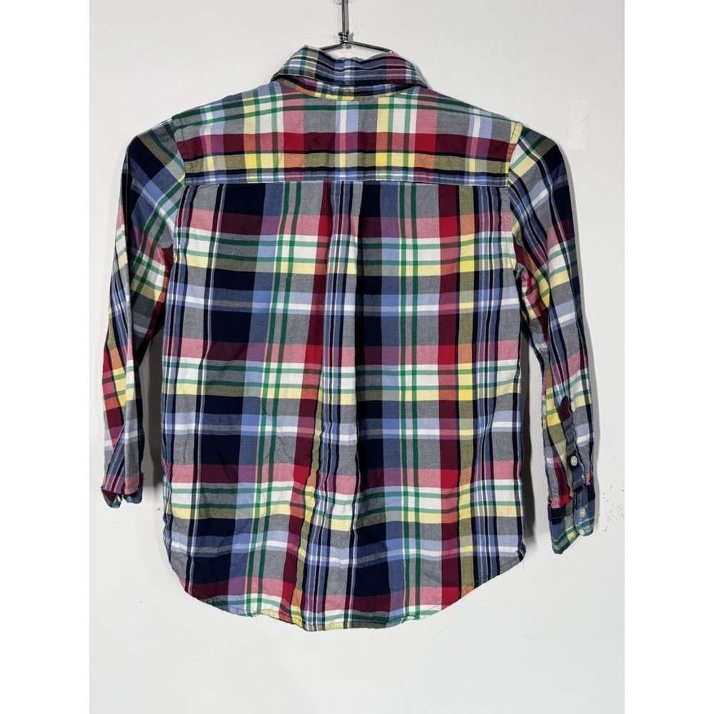 Ralph Lauren Boys Multi Color Plaid Cotton Button Down Shirt Size 6 Classic - Picture 3 of 9